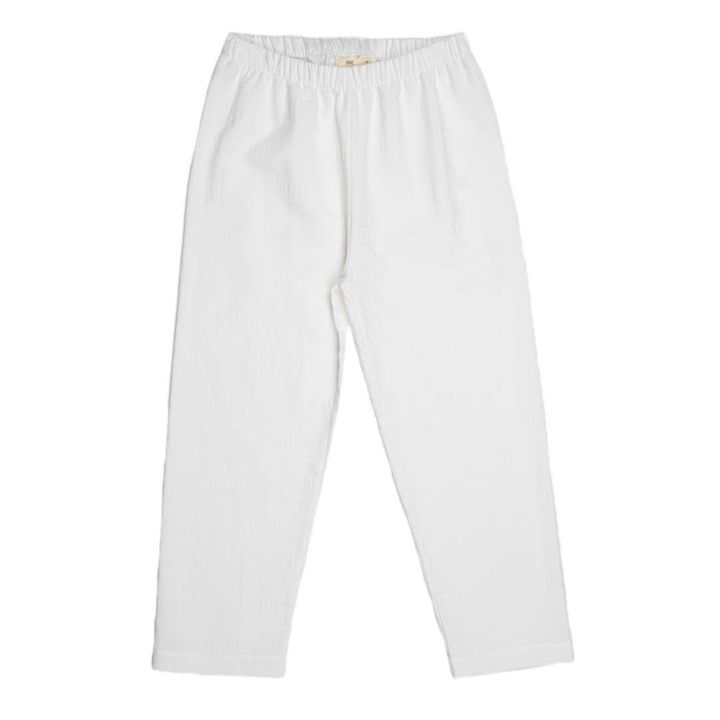 Garçon Organic Cotton Pyjama Set | Bianco- Immagine del prodotto n°2