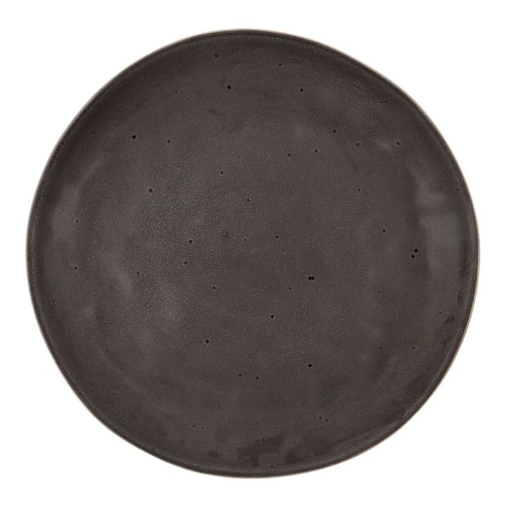 Rustic Stoneware Plate | Dark grey- Product image n°0