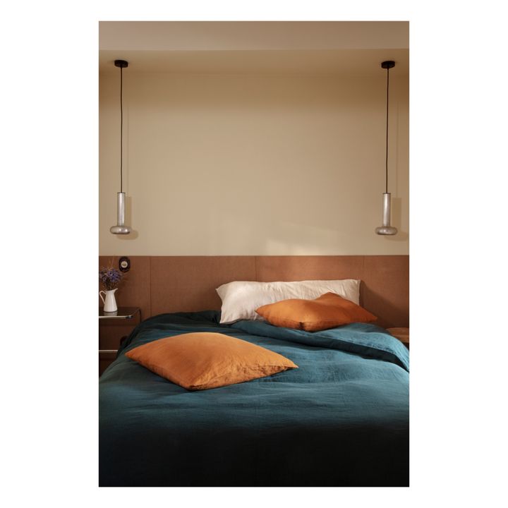Washed linen duvet cover | Faded Blue- Product image n°0