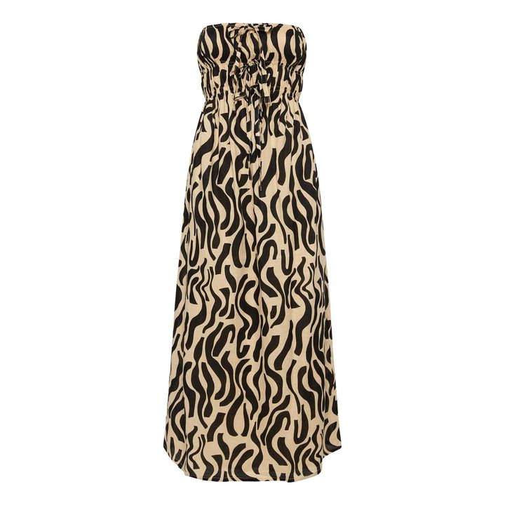 Vestito Contessa, in lino Oeko-Tex Nero- Immagine del prodotto n°0