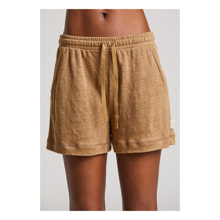 Pantaloncini Mimi, in lino | Camel- Immagine del prodotto n°7