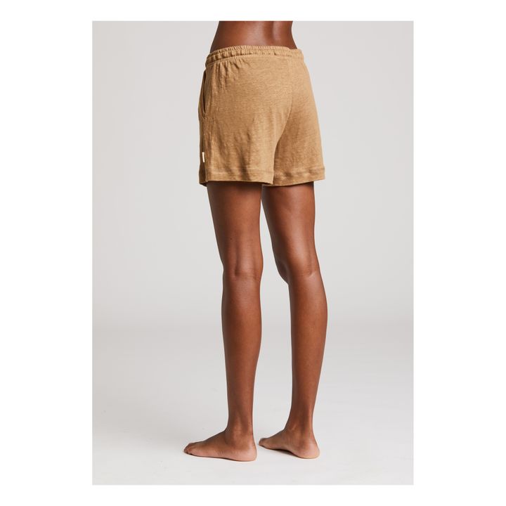 Pantaloncini Mimi, in lino | Camel- Immagine del prodotto n°8