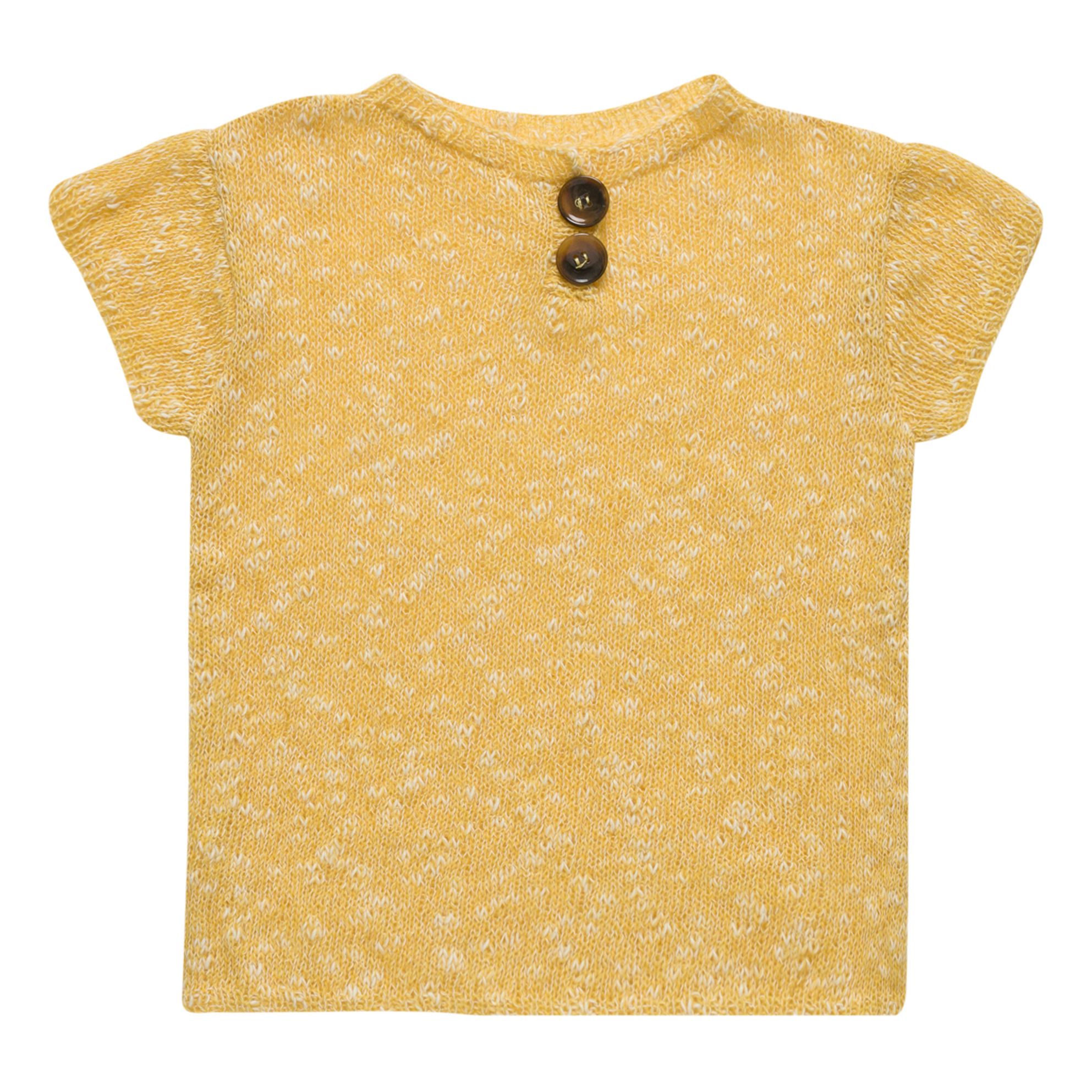 Crow Organic Cotton T-shirt Pale yellow- Product image n°0