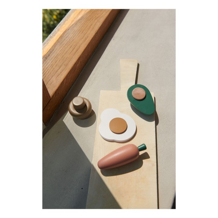 Légumes en bois - Set de 4 | Vert- Image produit n°1