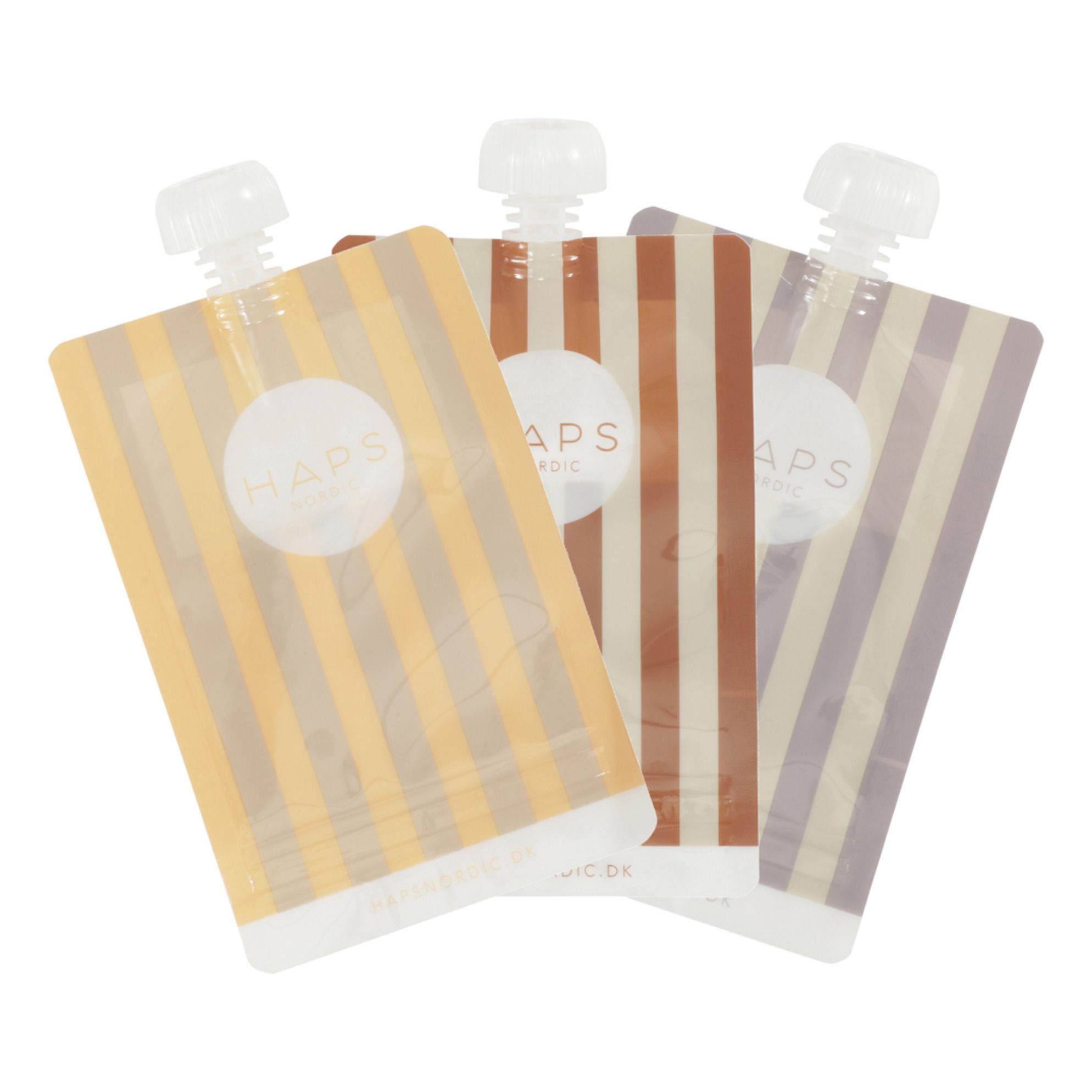 Snackbeutel wiederverwendbar - 3er-Set | Beige- Produktbild Nr. 0