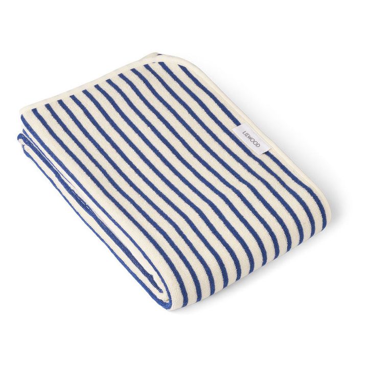 Serviette de plage Hansen en coton bio | Bleu roi- Image produit n°0
