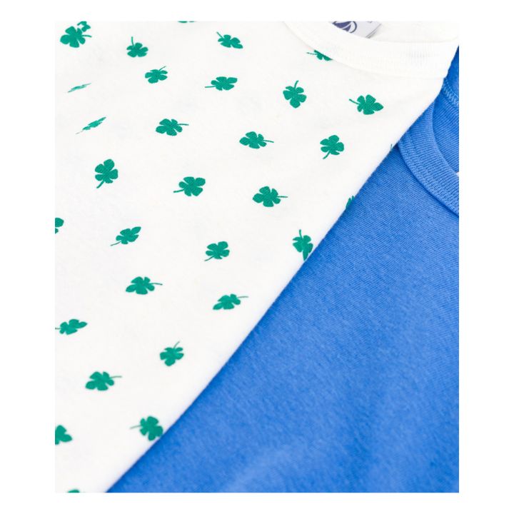 Mini Palmito Organic Cotton T-shirts - Set of 2 White- Product image n°1