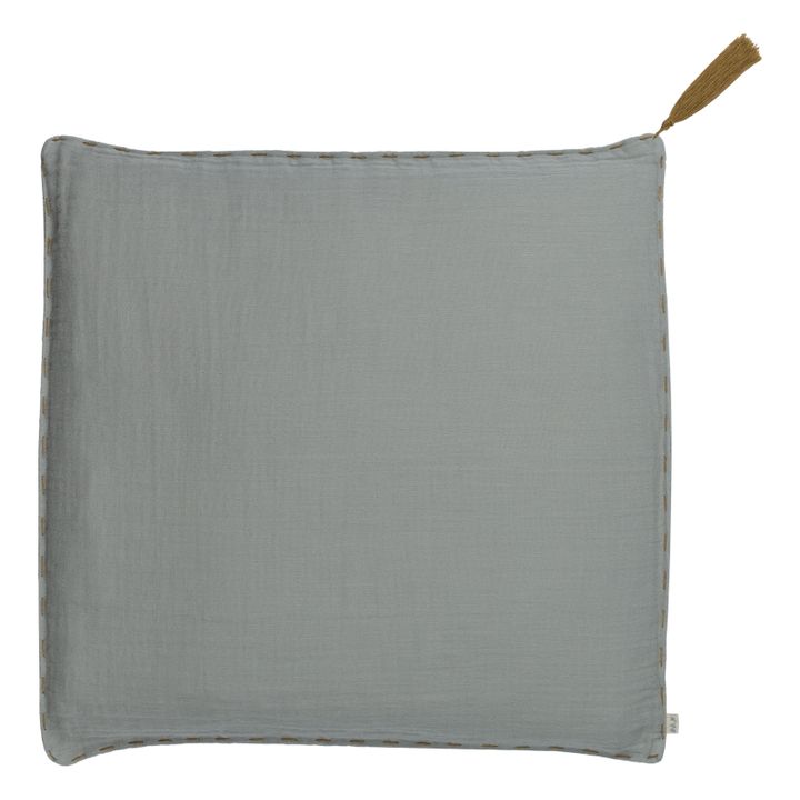 Coussin carré en coton bio | Silver Grey S019- Image produit n°0
