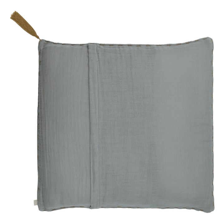 Coussin carré en coton bio | Silver Grey S019- Image produit n°2