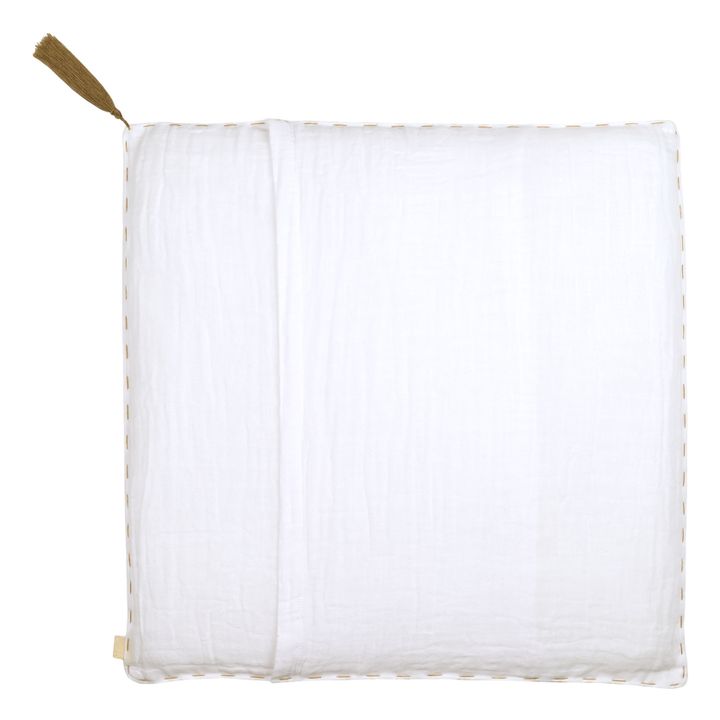 Coussin carré en coton bio | White- Image produit n°1