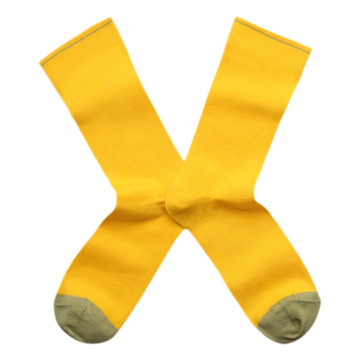 Calcetines Lisos Amarillo- Imagen del producto n°0