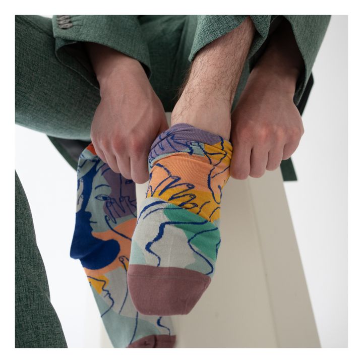 Calcetines Rostros Gris- Imagen del producto n°2