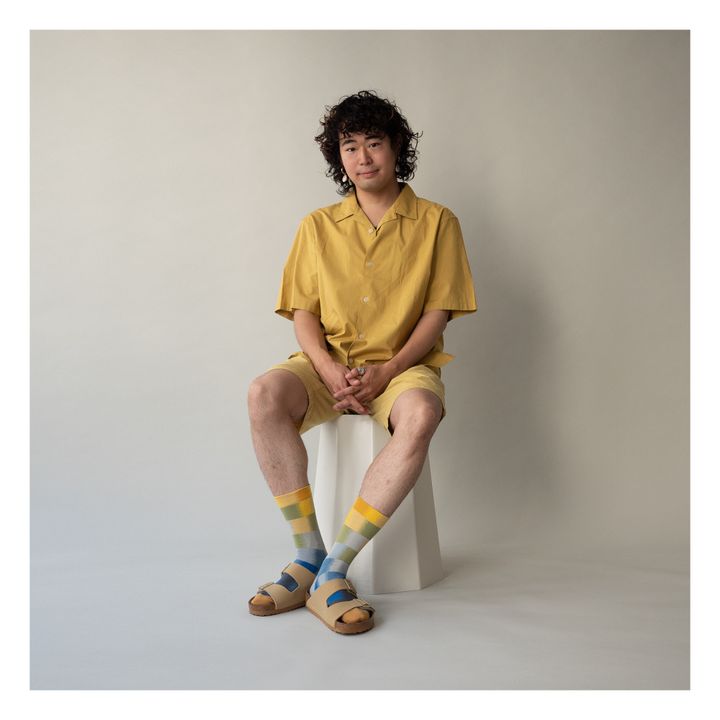 Calcetines Cuadros Amarillo- Imagen del producto n°1