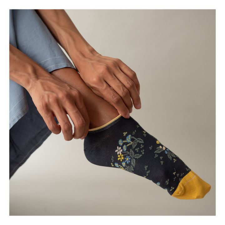 Calcetines cortos Flor Negro- Imagen del producto n°3