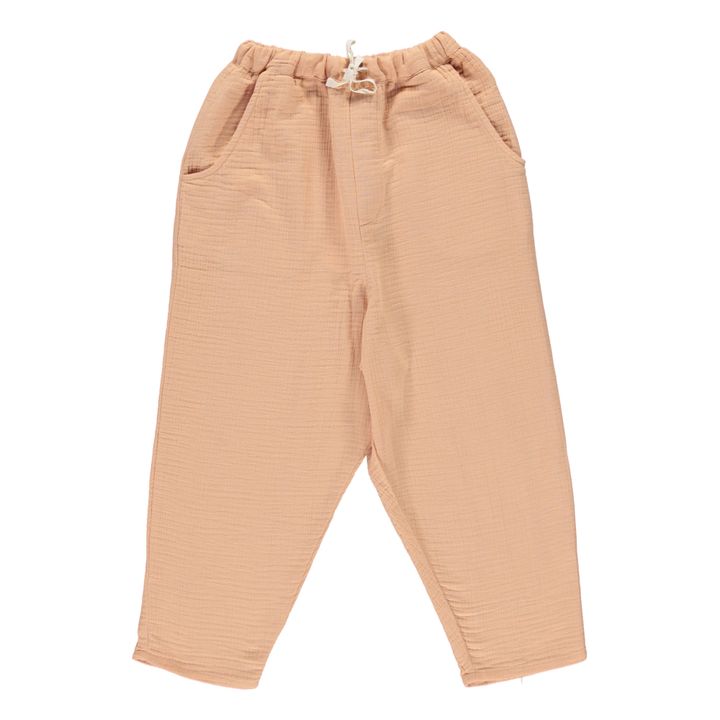 Levi Organic Cotton Muslin Trousers | Apricot- Product image n°0