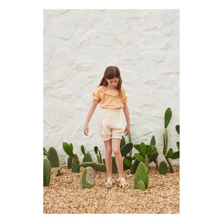 Oana Organic Cotton Muslin Blouse | Apricot- Produktbild Nr. 1