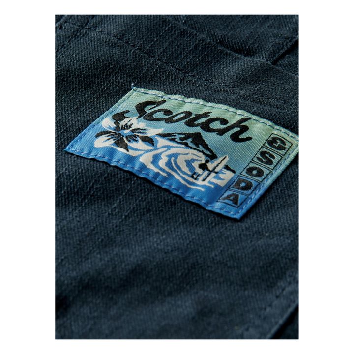 Pantaloni, in lino Blu marino- Immagine del prodotto n°1