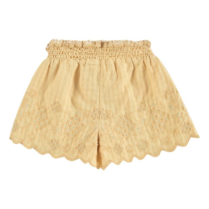 Shorts Bio-Baumwolle bestickt Clemoune Blasses Gelb- Produktbild Nr. 5
