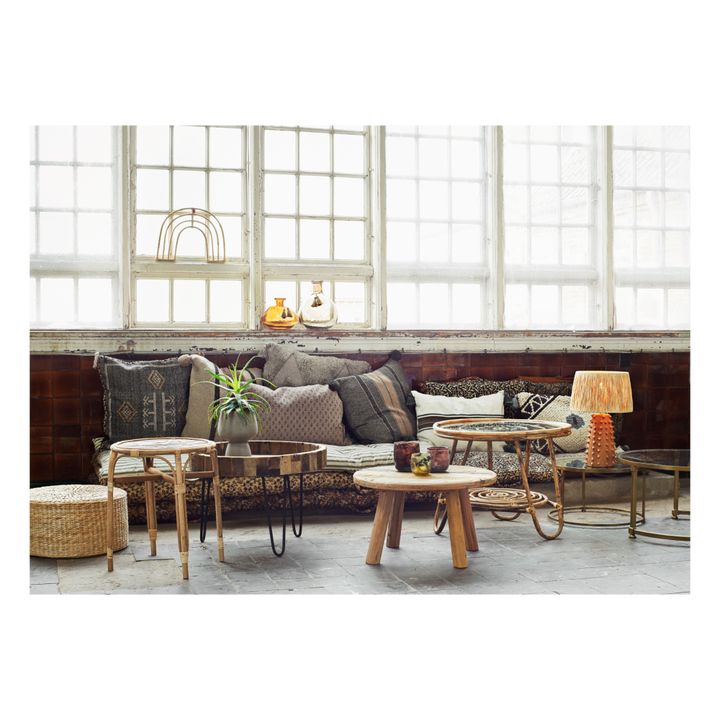Housse de coussin à rayures | Ecru- Image produit n°1