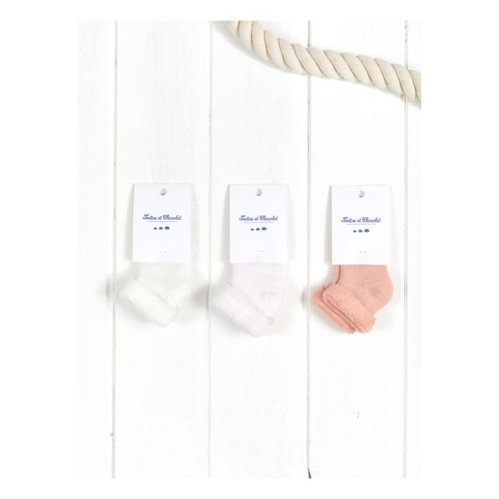 Set di 3 paia di calzini, a coste Rosa- Immagine del prodotto n°0