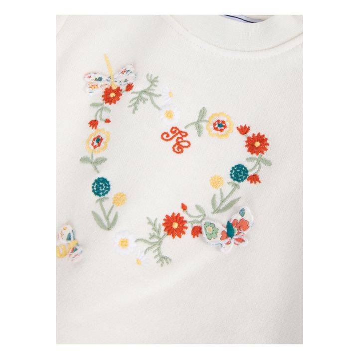 Embroidered Sweatshirt Ecru- Immagine del prodotto n°2