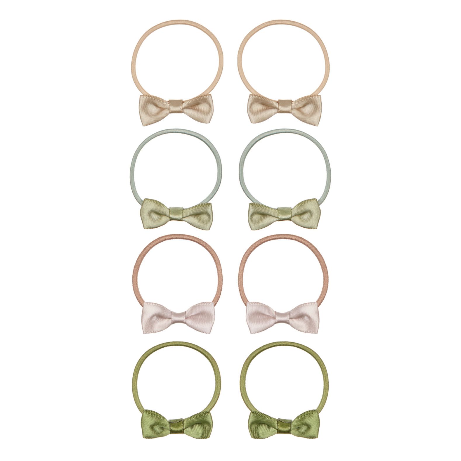 Satin Bow Hair Ties Verde- Imagen del producto n°0