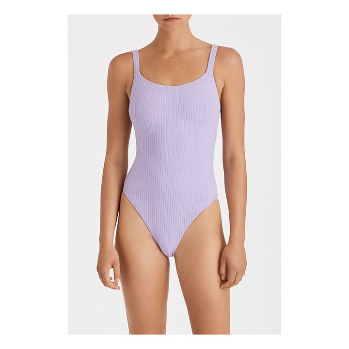 Ribbed Swimsuit | Lilla- Immagine del prodotto n°2