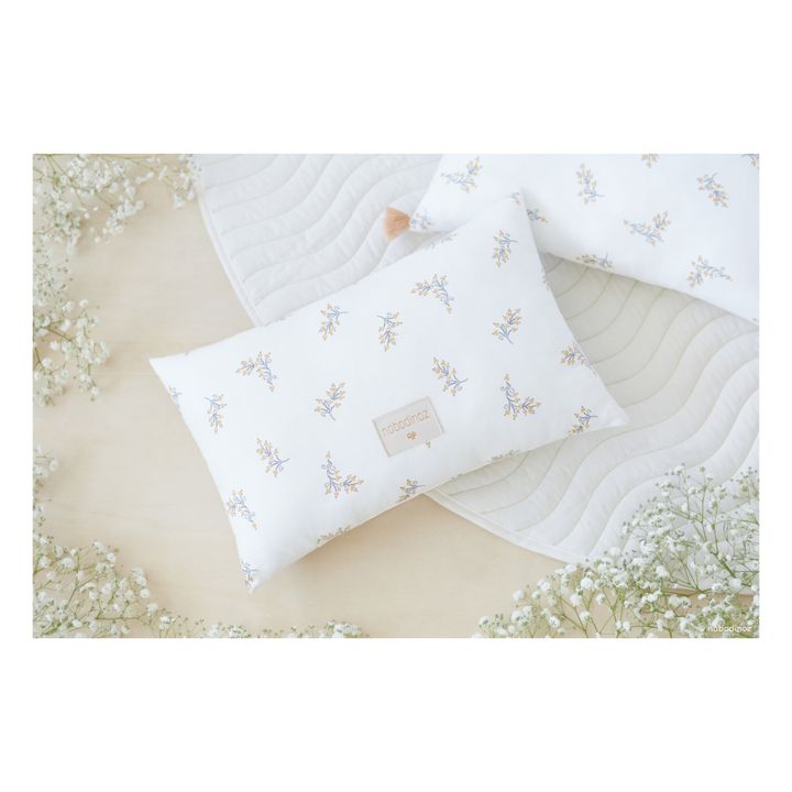 Cuscino, modello: Laurel Flore, in cotone bio | Crema- Immagine del prodotto n°2