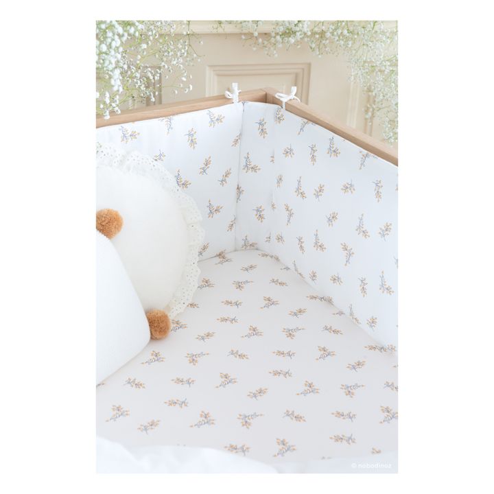 Tibet Organic Cotton Fitted Sheet | Cream- Product image n°1