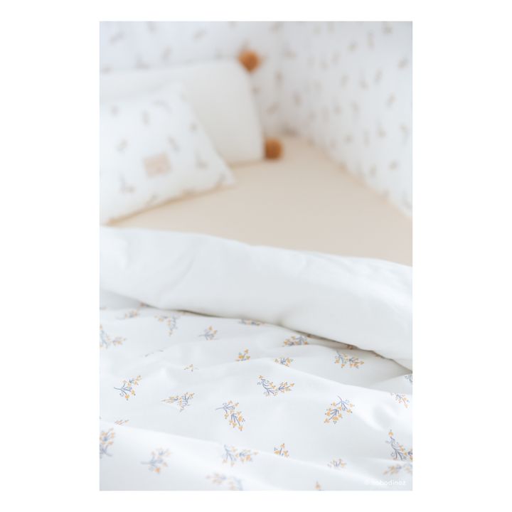 Parure de lit Himalaya Flore en coton bio | Crème- Image produit n°3
