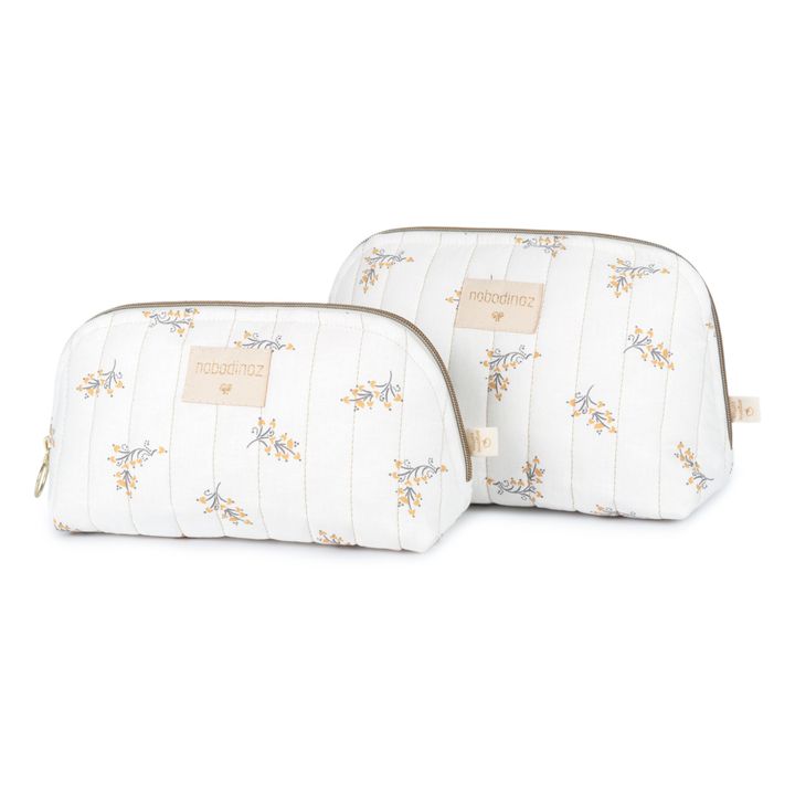 Trousse de toilette Holiday Flore en coton bio | Crème- Image produit n°4