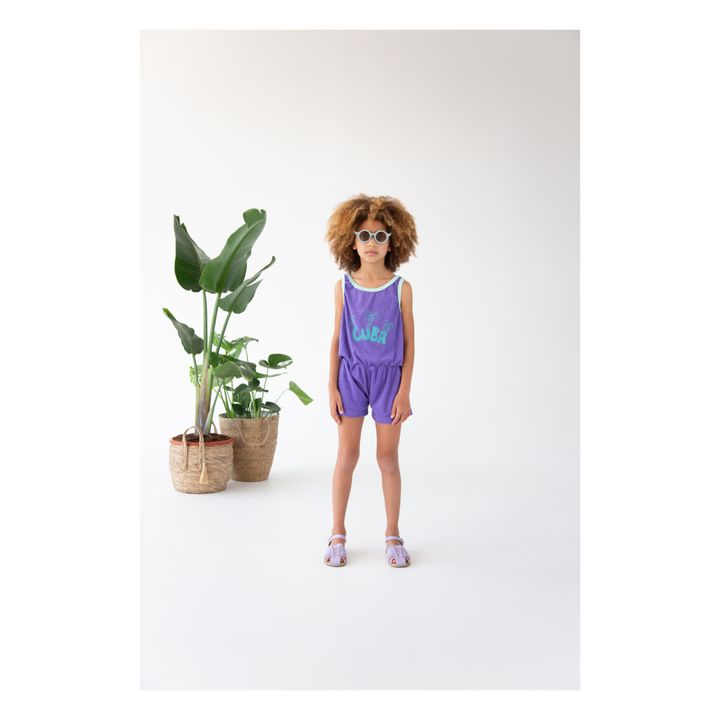Kurzer Frottee-Overall Cuba | Violett- Produktbild Nr. 1