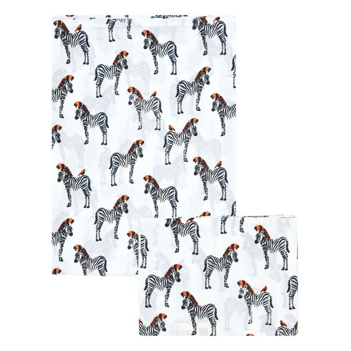 Parure de lit Zebra en coton Noir- Image produit n°2