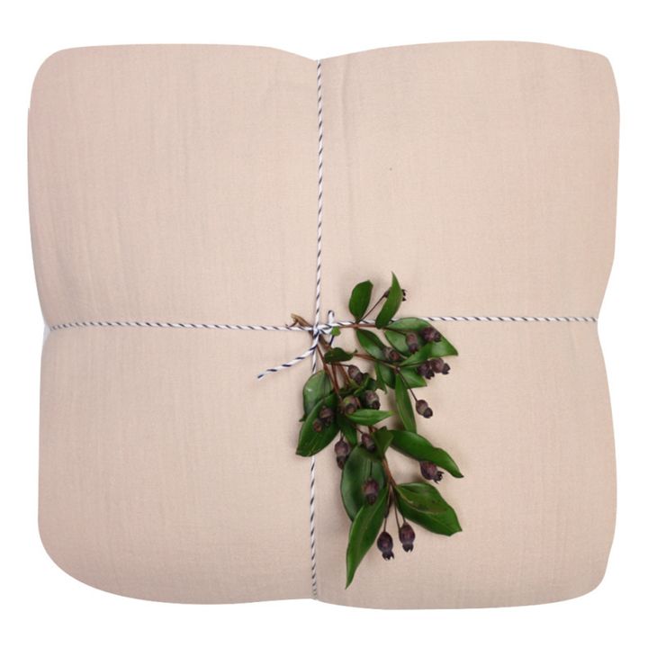 Organic Cotton Muslin Bedding Set | Pink- Product image n°0