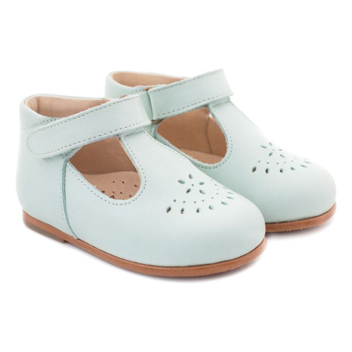 Milton T-Bar Velcro Mary Janes Azul Pálido- Imagen del producto n°1
