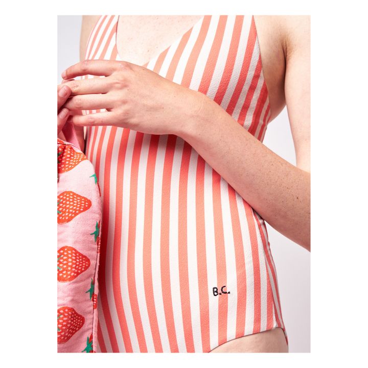 Maillot de Bain 1 Pièce Polyamide Recyclé Rayé - Collection Femme | Orange- Image produit n°2