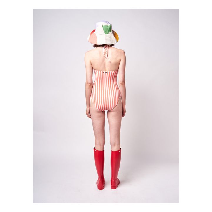 Maillot de Bain 1 Pièce Polyamide Recyclé Rayé - Collection Femme | Orange- Image produit n°5