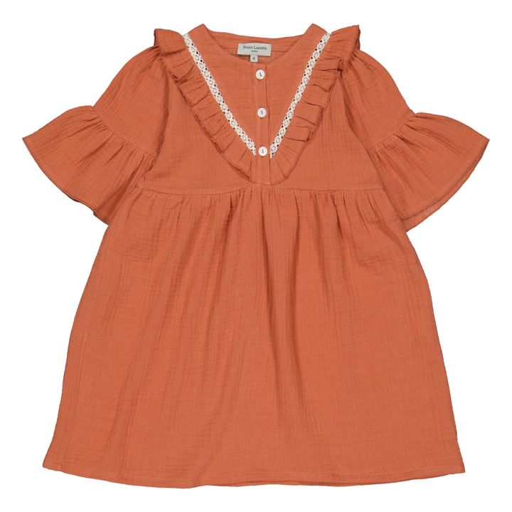 Vestido gasa de algodón orgánico Ernestine | Óxido- Imagen del producto n°0