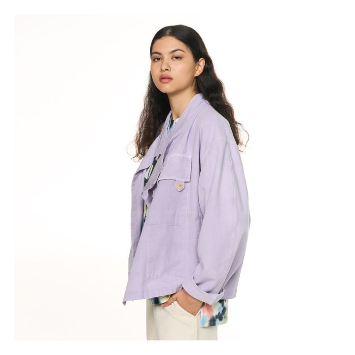 Blouson Riders Toile Lilas- Image produit n°2
