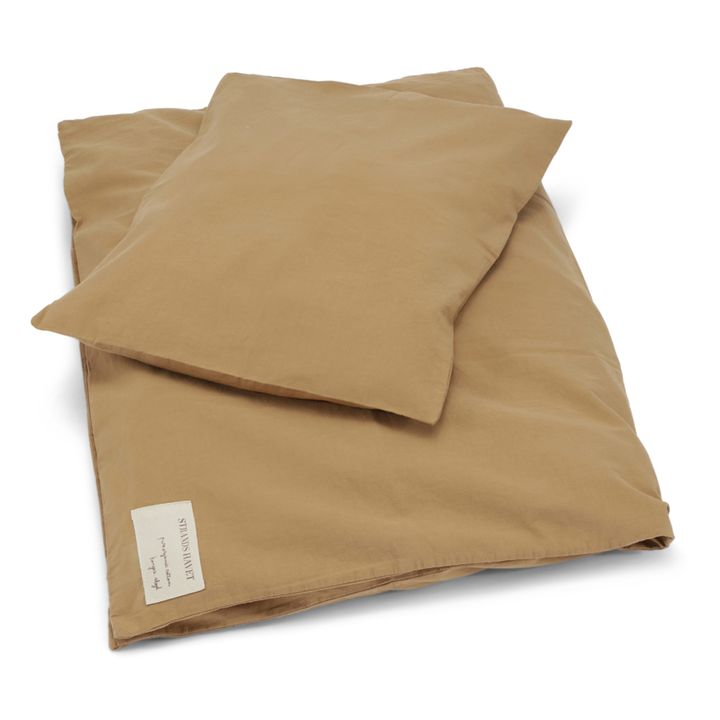 Organic Cotton Bedding Set Caramel- Product image n°1