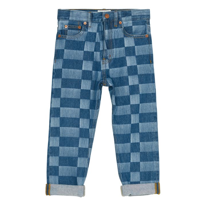 Pantalón vaquero Loose Ollibis Cuadros Vaquero- Imagen del producto n°0