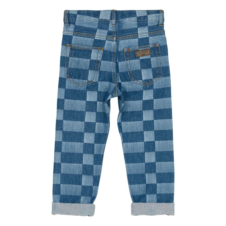 Pantalón vaquero Loose Ollibis Cuadros Vaquero- Imagen del producto n°1