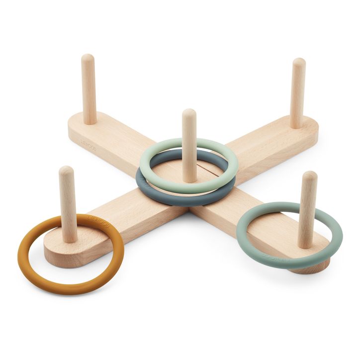 Jeu de lancer d'anneaux en bois | Vert pâle- Image produit n°0