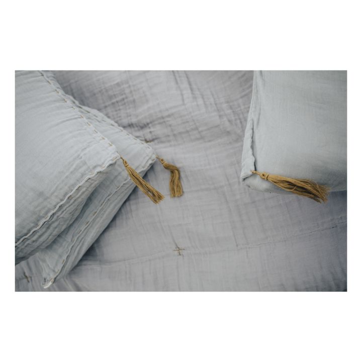 Coussin carré en coton bio | Silver Grey S019- Image produit n°1