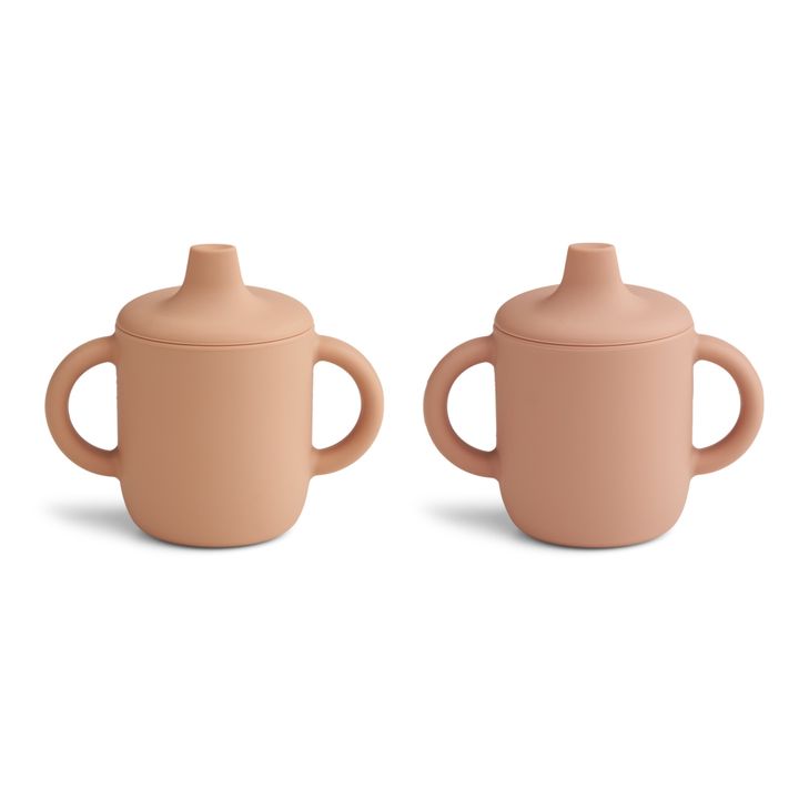 Taza de aprendizaje Neil de silicona - Set de 2 | Rosa- Imagen del producto n°0