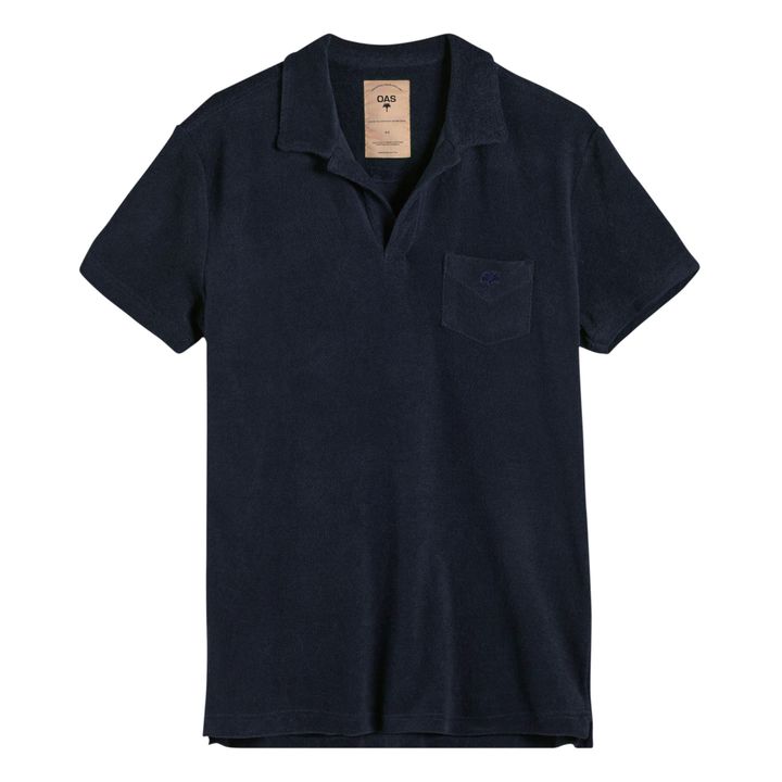 Polo Eponge - Collection Homme - Bleu marine- Image produit n°0