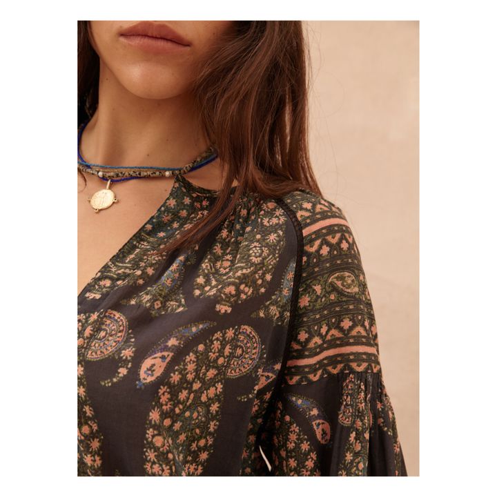 Soleado Organic Cotton Maxi Dress | Negro- Imagen del producto n°8