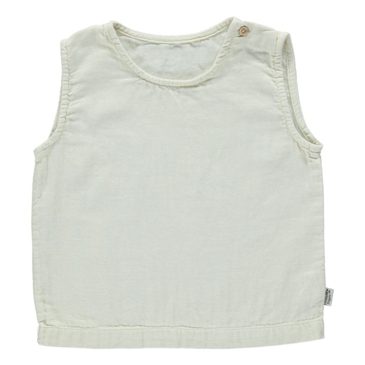 Ceylon Double Organic Cotton Muslin Tank Top | Ecru- Product image n°0