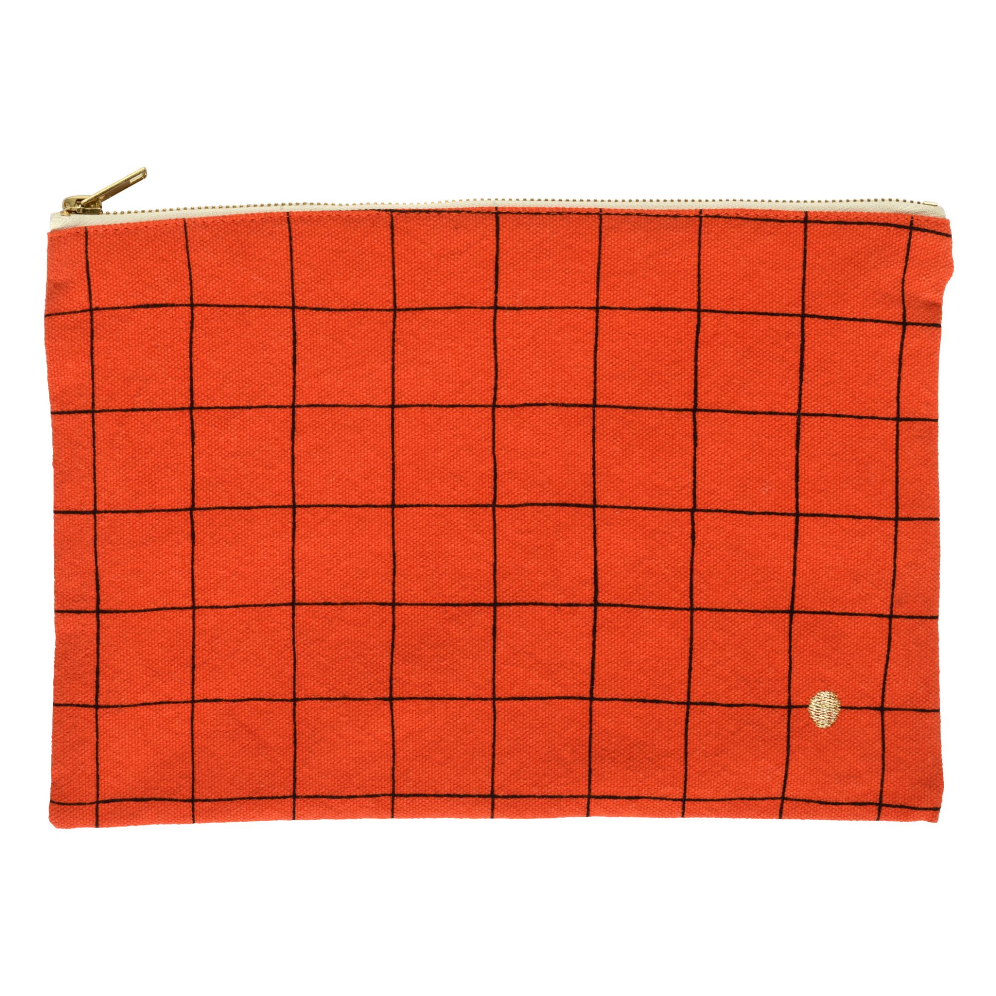 Pochette Oscar en coton bio Rouge vermillon- Image produit n°0