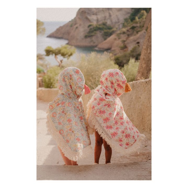 Poncho Mael en coton bio | Vert d'eau- Image produit n°4